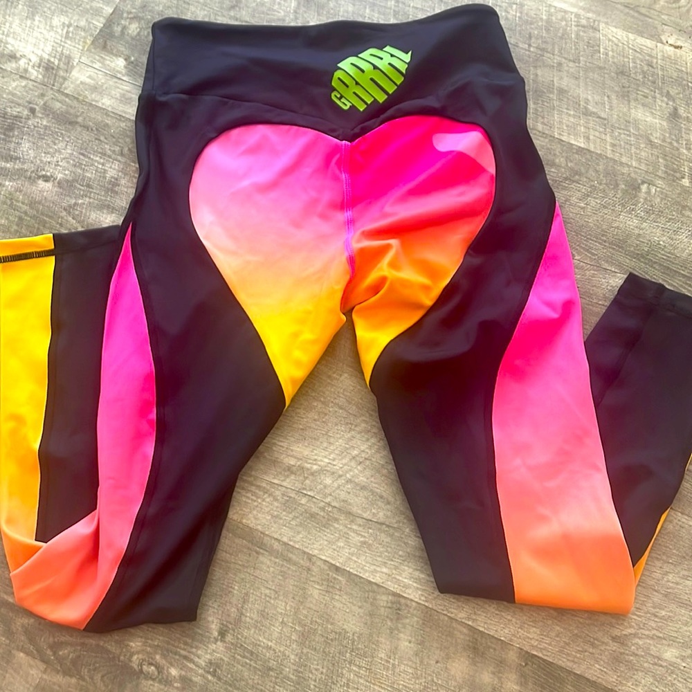 Grrrl Peach Heartbreak Next Level Leggings